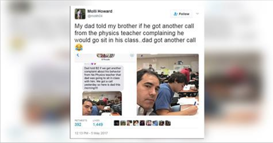 Texas Dad Keeps Good on Disciplinary Promise, Shows Up to Son's Class