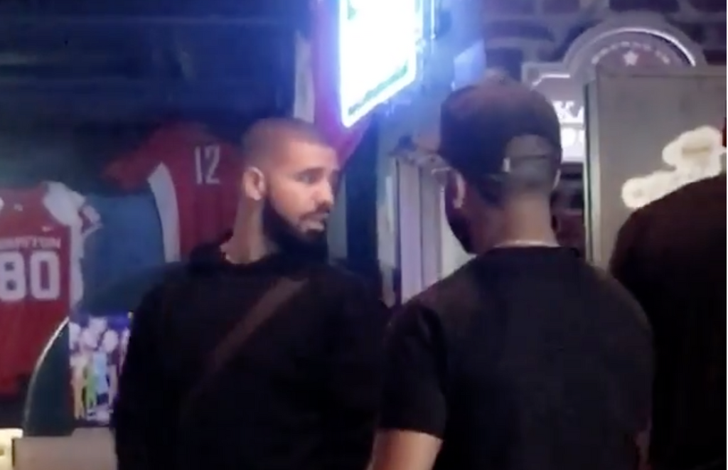Drake Stops by Christians Tailgate in Downtown Houston on Video