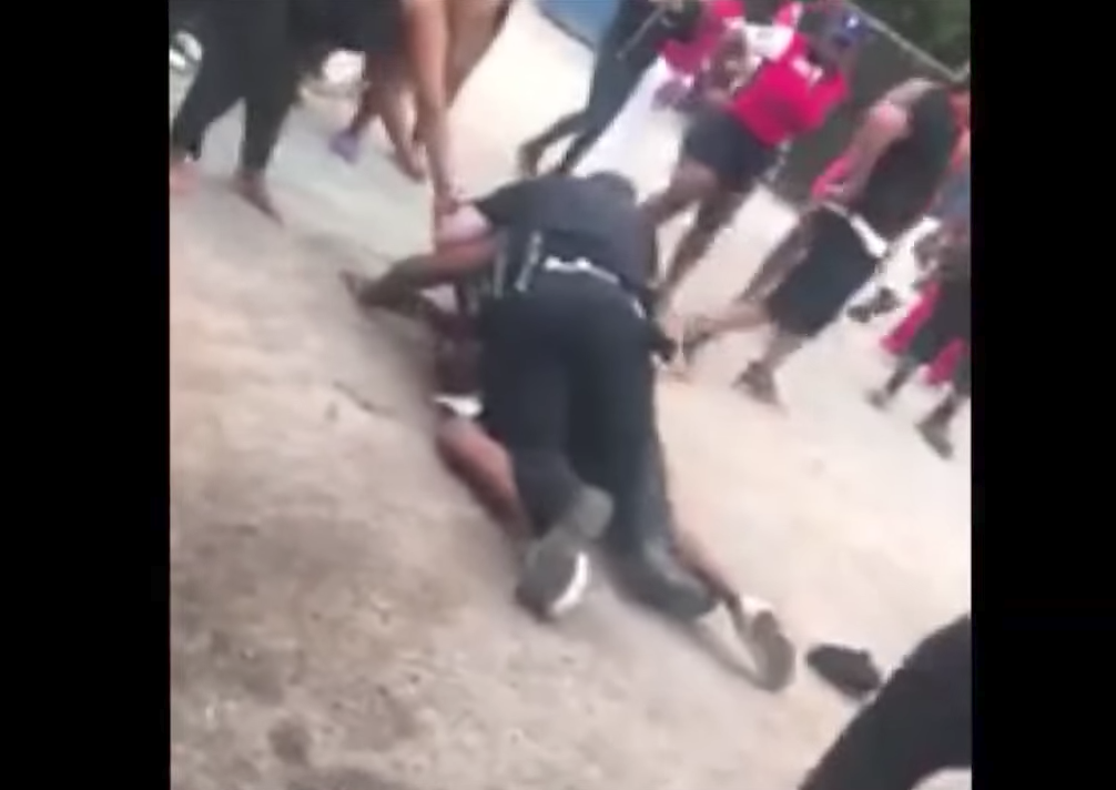 Houston Police Fight with Huge Crowd at Sunnyside Apt Complex on Video